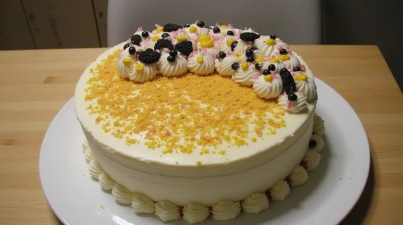 Gordon Ramsay cake style with flawless frosting and elegant decoration