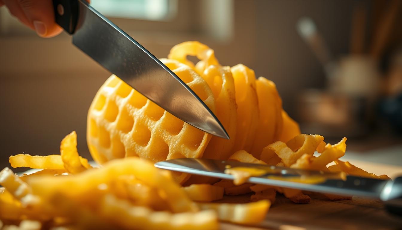 how to make waffle fries
